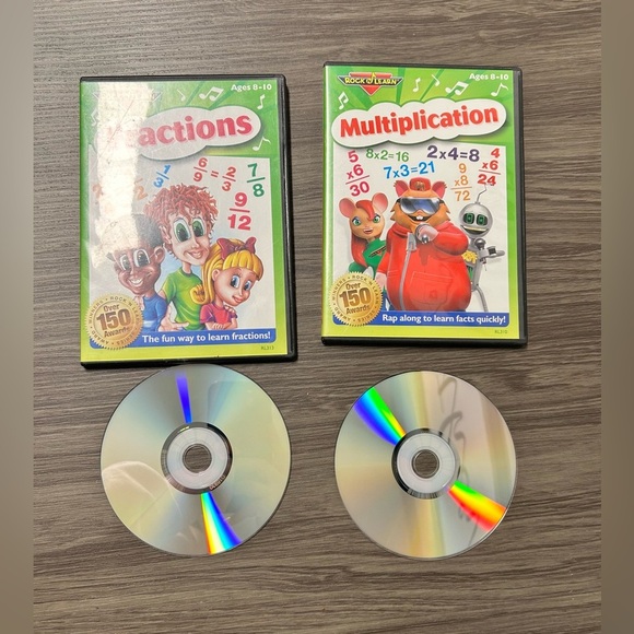 Rock N Learn DVDs Fractions And Multiplication - Picture 1 of 6